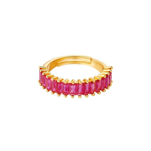 Verstelbare kleurrijke edelstenen ring