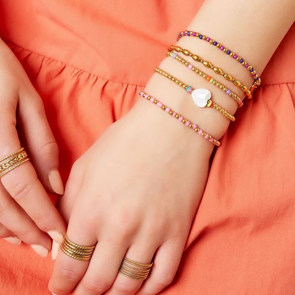 Hart armband met kralen - #summergirls collection